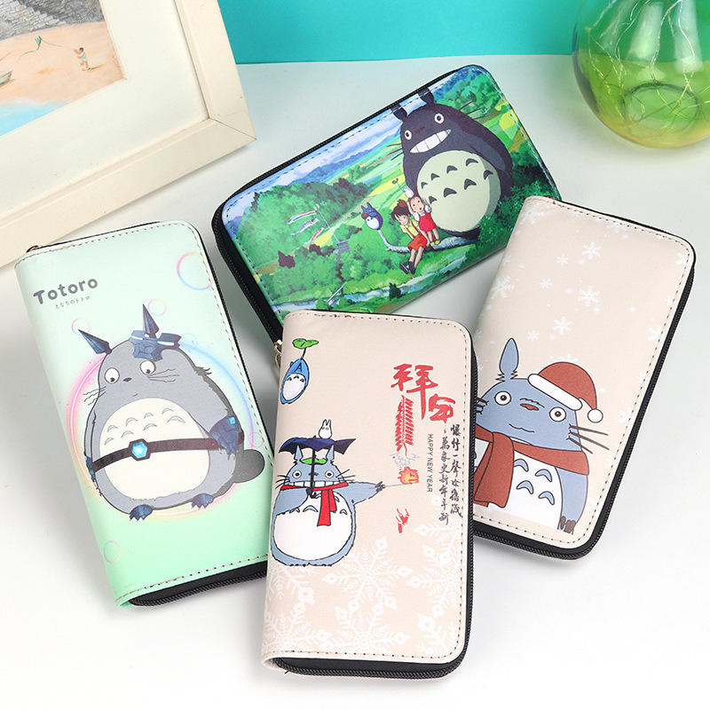 Foreign trade micro-business Taobao source cartoon novel multi-compartment capacity cartoon men's casual long zipper wallet