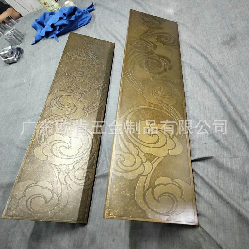 Ouken Hardware Hotel Door Handle Retro Wooden Door Glass Front Door Thickened Stainless Steel Handle Door Handle