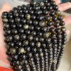 Natural Golden Salmonic Ball Beads wholesale Gold Obsidian