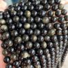 Natural Golden Salmonic Ball Beads wholesale Gold Obsidian