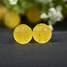 亿佳水晶天然波罗的海蜜蜡雕刻回纹珠DIY手工配件百搭款时尚简约