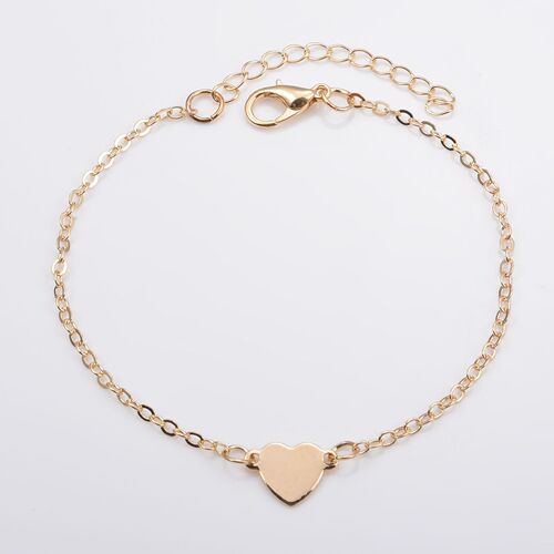 European and American New Products Simple Sexy Heart Shape Love Heart Hand Chain Alloy Bracelet for Women