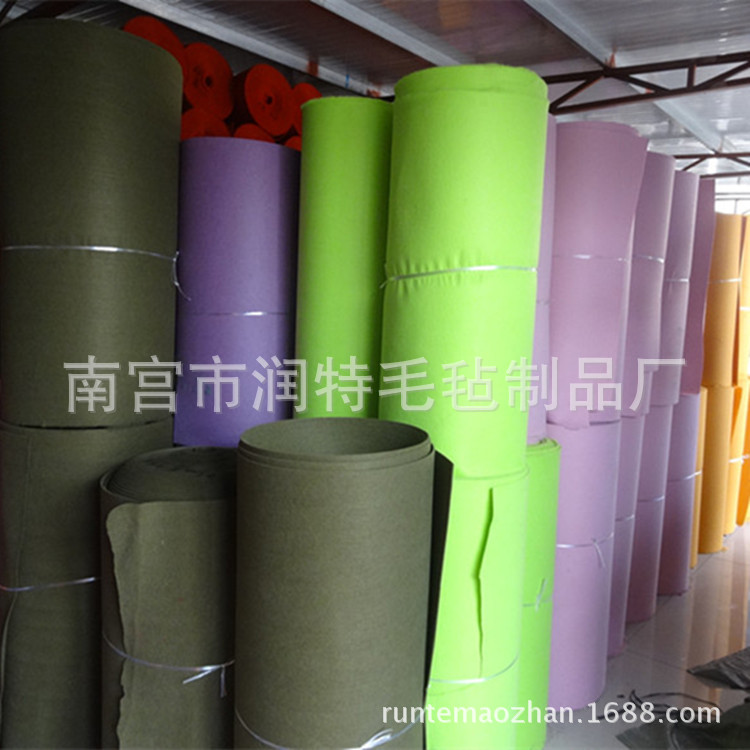 【直销】大量供应毛毡布 彩色毛毡布 涤纶毛毡布 多色毛毡