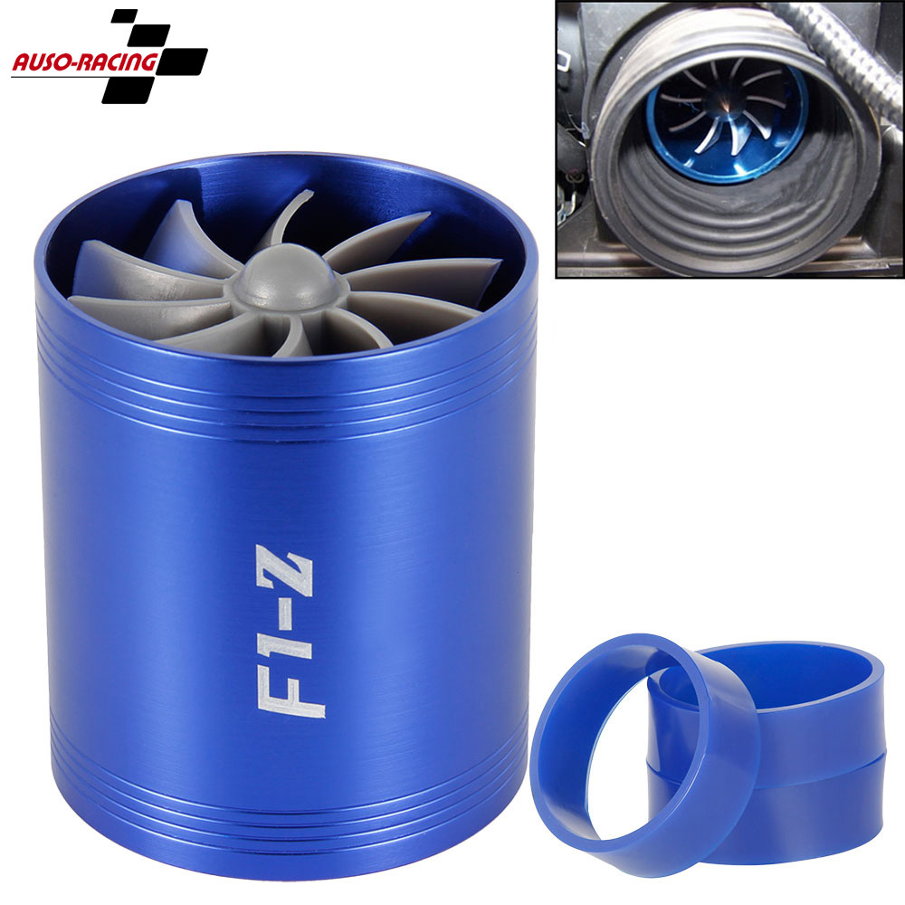 Car Air Filter Intake Fan Gas Fuel-saving Supercharger Turbocharger Turbine Double-sided Wheel F1-Z