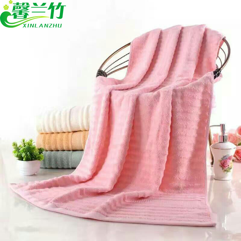 Wholesale Bamboo Fiber Bath Towels, More Than 500 Grams, Business Gifts, Thickeneded Wavy Pattern Bath Towels, Spring and Summer New Products, Supermarket Supply