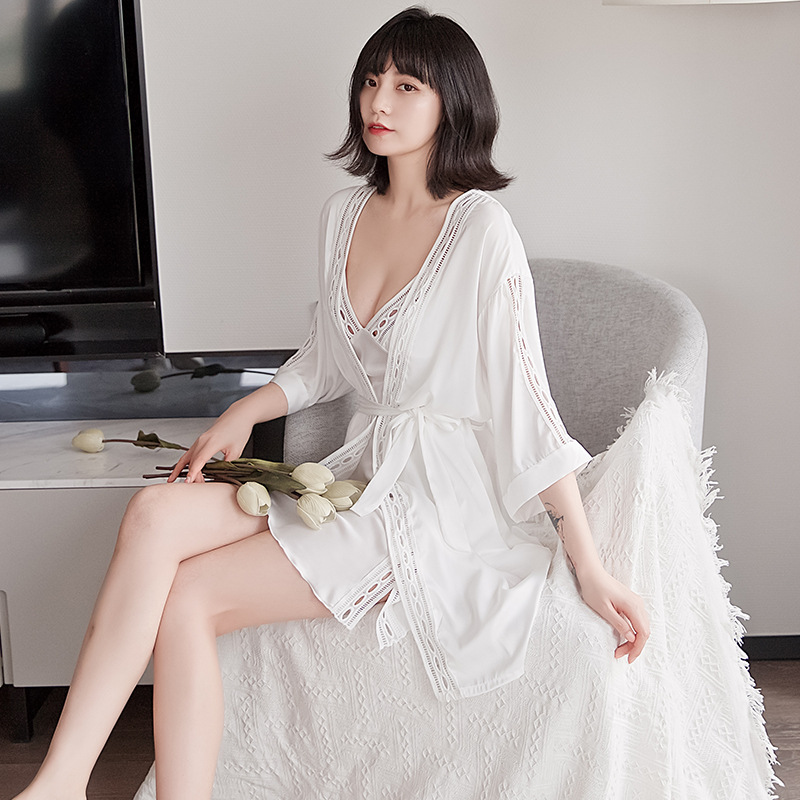 화이트 (3129 투피스 로브 세트)