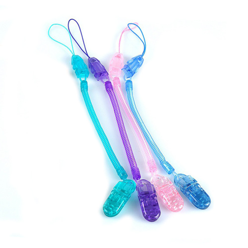 Nursing bottle teether chain prevent drop, can be extended spring, tooth gum biting fun chain teether clip, can be extended to prevent chain drop.