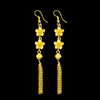 Long fashionable earrings with tassels, wholesale, Japanese and Korean