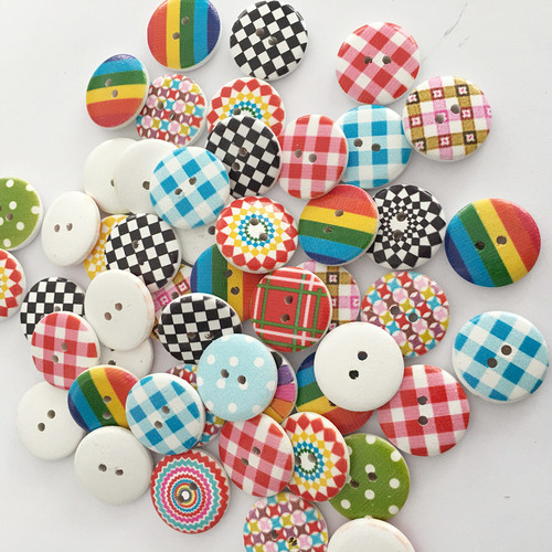 Factory direct sales, high quality and low price, painted and printed buttons, wooden buttons for transportation, large quantities, preferential prices, wooden buttons