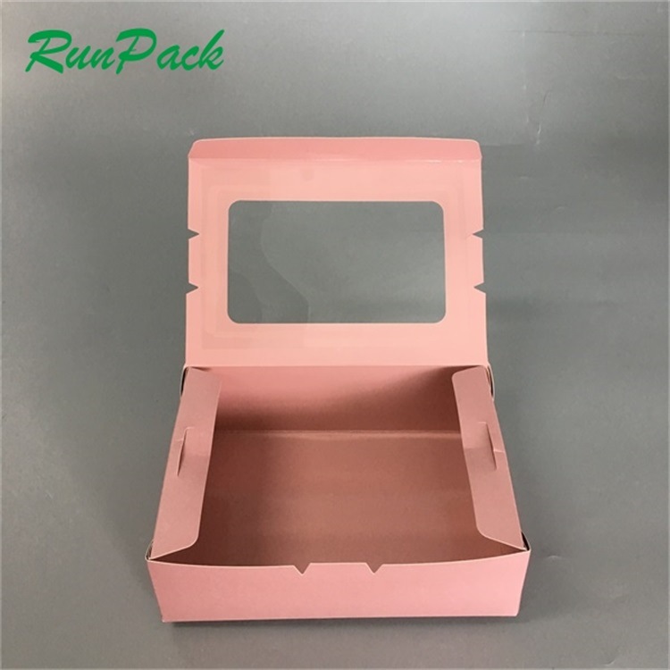 pe克包裝淋膜牛皮餐盒餐饮外卖打包盒水果沙拉寿司box