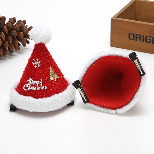 Factory direct sales Christmas big hat hairpin cute selling hat anchor gift holiday dress wholesale