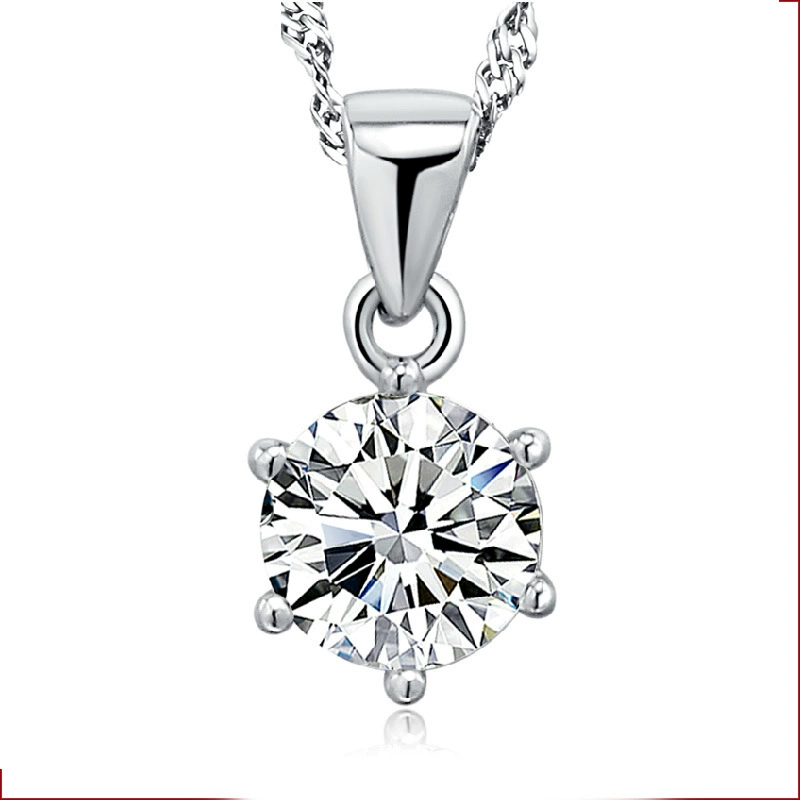 唯华 Silver pendant, necklace, diamond accessory, simple and elegant design, wholesale