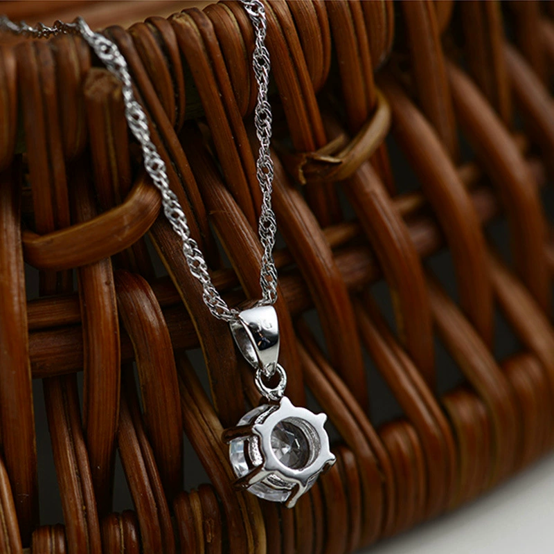 唯华 Silver pendant, necklace, diamond accessory, simple and elegant design, wholesale
