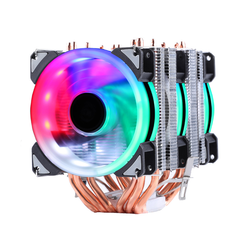 Computadora de escritorio 6 tubo de cobre cpu radiador ultra silencioso 1366AMD 1700 X79 2011 pin CPU ventilador