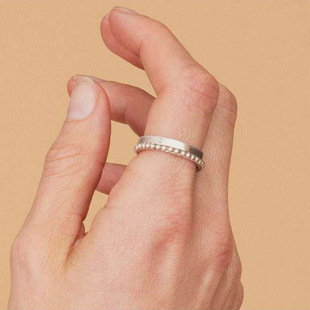 Index Finger Ring Women's ins Fashionable Japanese Style Ring Cold Style Simple Tail Ring Titanium Steel Gold Plated