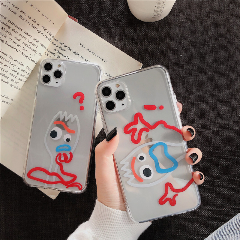 Apple 12pro teléfono móvil Shell personalizado creativo iPhone13 completo cubierto transparente 15 dibujos animados adecuado para 14 hombres y mujeres