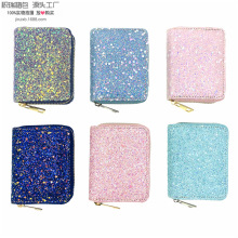 格利特炫彩PU零钱包儿童手拿包学生女士短款拉链包义乌工厂批发