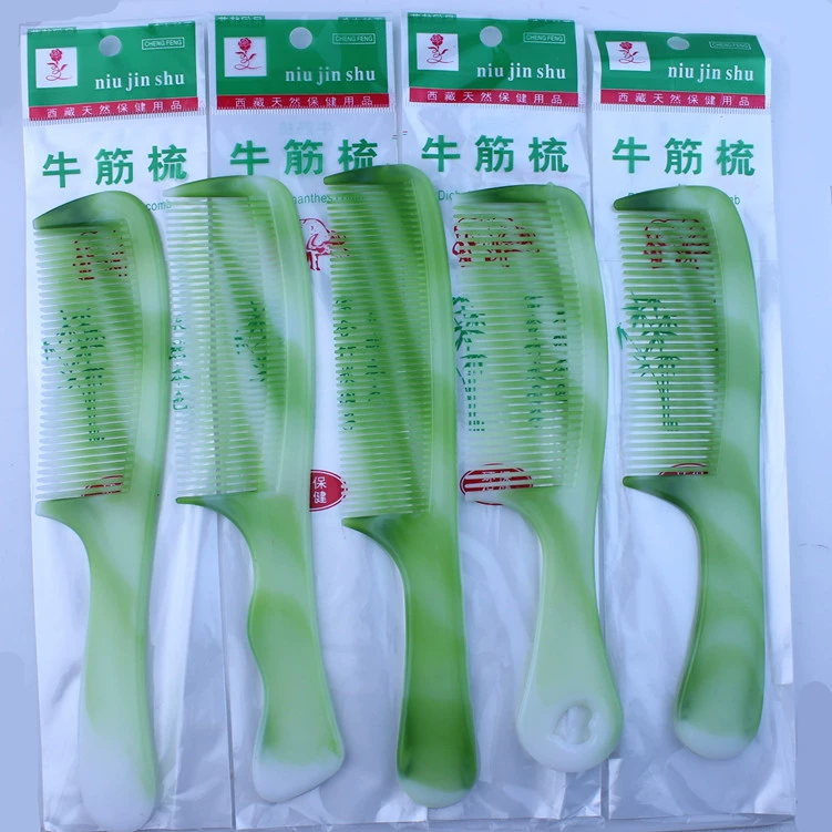 Имитация нефритового цвета, утолщенный зеленый пластиковый гребень, прочный и складной, подходит для уличных торговцев и парикмахеров, такой же стиль, как в Вьетнаме.