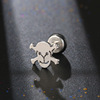 Earrings for beloved stainless steel suitable for men and women, black hair accessory, European style, does not fade