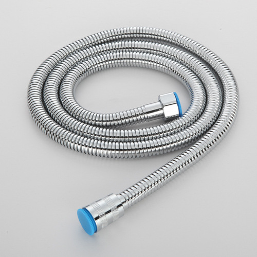 Wholesale stainless steel metal hose encrypted shower head hose 1.5 meters thickened explosion-proof shower 4-point water inlet pipe