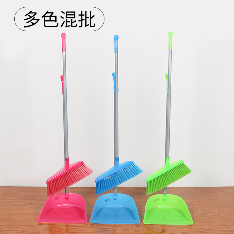 Escoba con dientes de diente, escoba de plástico combinada, escoba de seda suave doméstica, escoba de dos piezas