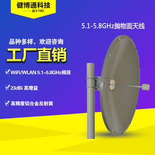 ����ͨ 5.1-5.8GHz 23dBi 0.4�� �������쾀 ���a�S��ֱ��