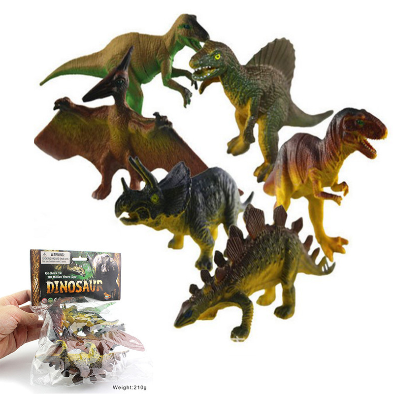 Modelo de dinosaurio de simulación transfronteriza, juguete de dinosaurio en bolsas, modelo de juego de dinosaurios, juguetes educativos para niños
