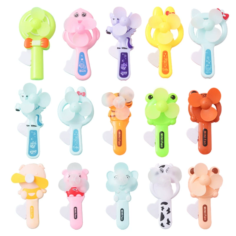 Летний крутой креативный мультяшный вентилятор с ручным прессом, мини-портативный детский маленький вентилятор, ручной вентилятор нажимного типа