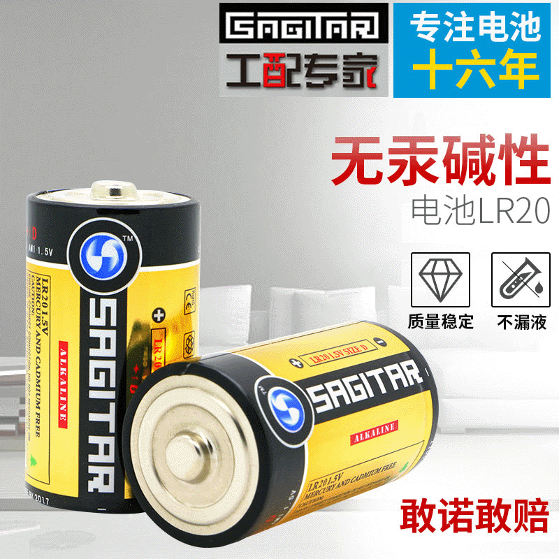 出口欧美 大号燃气灶电池1.5V手电筒碱性1号电池120个