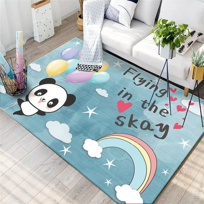 Avtomobil döşəmə paspasları — Floor Mat - blue-balloon-panda-40x-60cm