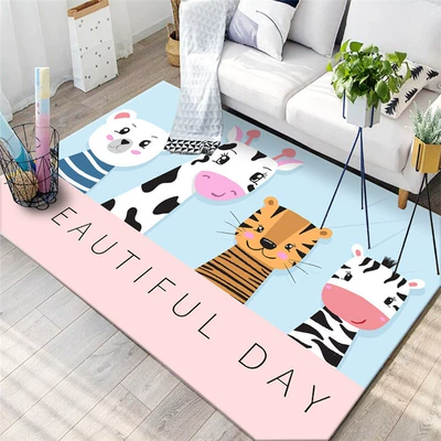 Wholesale Price Cute Cartoon Floor Mat Girl Carpet Living Room Bedroom Bedside Carpet Tatami Fitness Floor Mat (Avtomobil döşəmə paspasları) - giraffe-40x-60cm