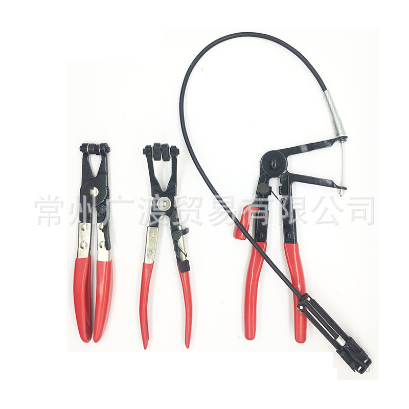 直型喉式管束钳 弯45度卡箍钳 带线型汽车卡扣钳管束钳