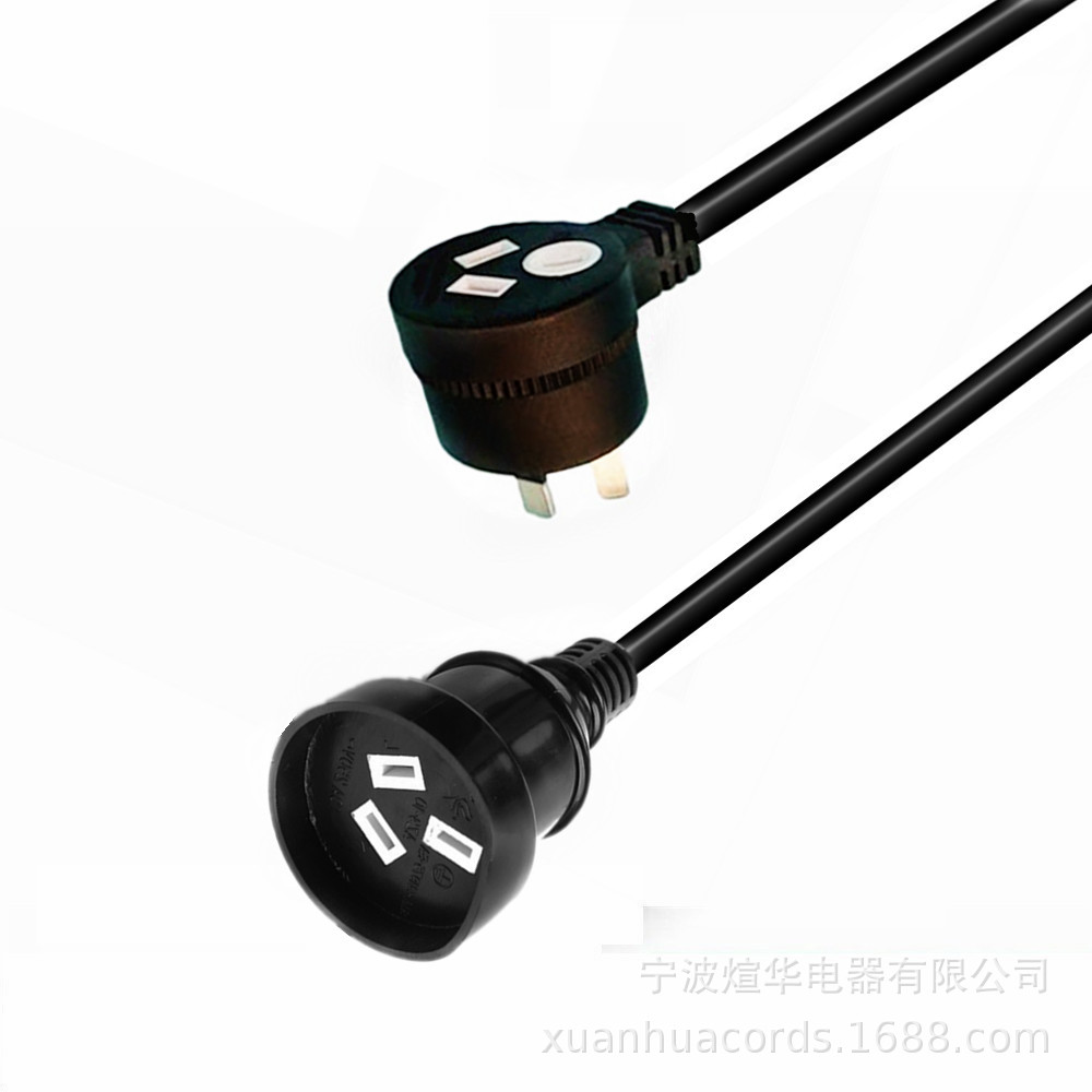 【厂家供应】SAA澳大利亚标准插头电源线 澳规电源线弯插头批发