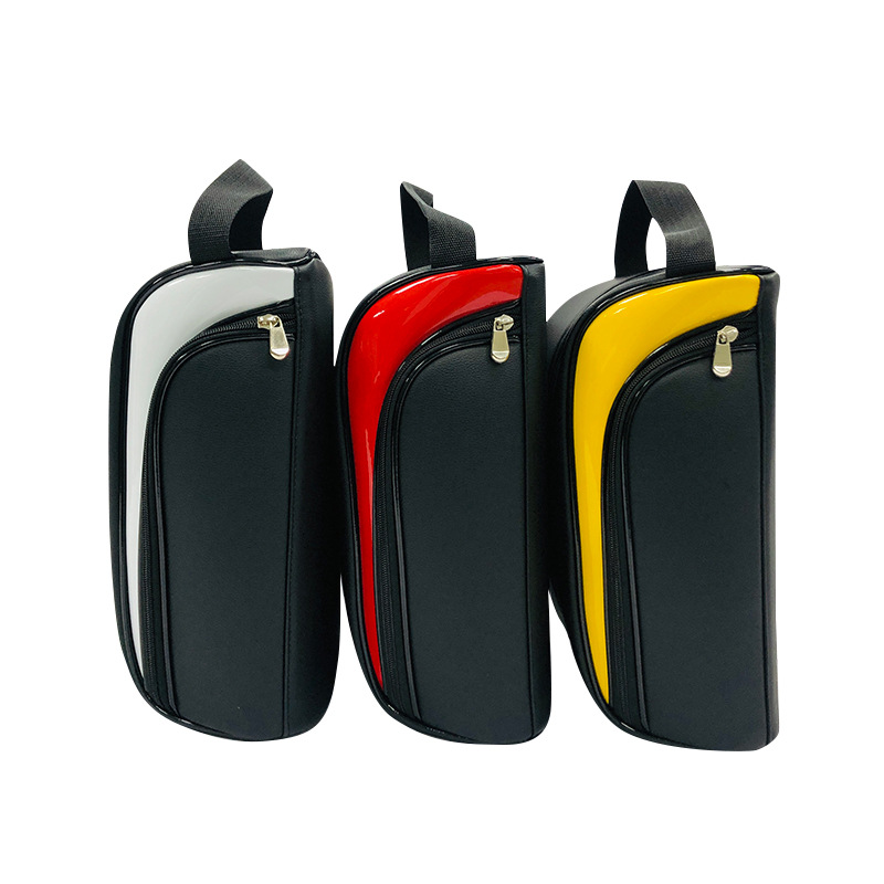 Transfronterizo venta caliente bolsa de zapatos de golf al aire libre bolsas de zapatillas de deporte bolsa a prueba de polvo litchi patrón pu material tres colores opcionales