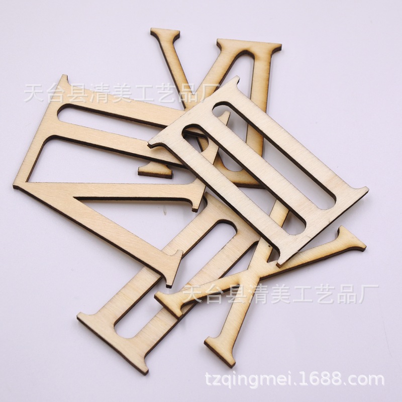 7cm de madera números romanos combinación de madera números romanos de madera chips 12 sets