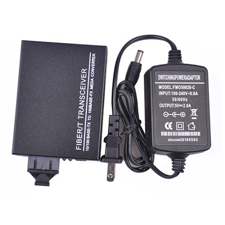 华视盾 100M 1 Optical 2 Electric 20km Model Single Fiber Fiber Seedr Optical Power Power Power Conversion of Optoelectronics