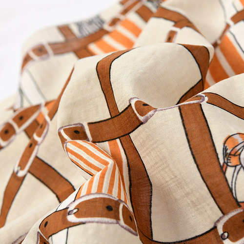 66% Cotton, 34% Rayon Women's Versatile Ins Small Square Scarf Retro Literary Daily Use Japanese Hairband