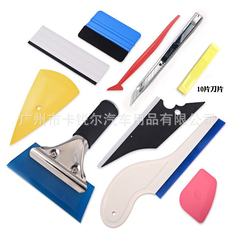 Car Film Application Tool Set, Window Solar Film, Hard Scraper, Professional Film Cleaning Tools for Car Use