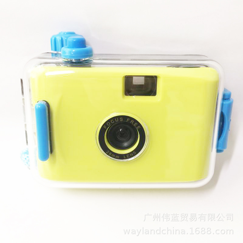 Light green blue shell fresh fool camera waterproof disposable film Machine replaceable film film Machine gift