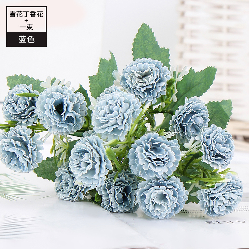 Copo de nieve cálido corazón Lila artificial ramo Festival regalo falso florero arreglo de flores sala de estar decoración para el Festival de la boda