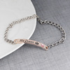 Fashionable bracelet for beloved with letters, European style, simple and elegant design, English letters