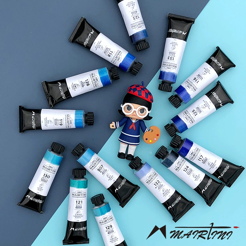 Палитра Blue из мартини, водорастворимая водная краска в широком диапазоне цветов, 15 мл