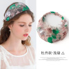 Summer scarf, headband, fashionable lace helmet, hair accessory, with embroidery