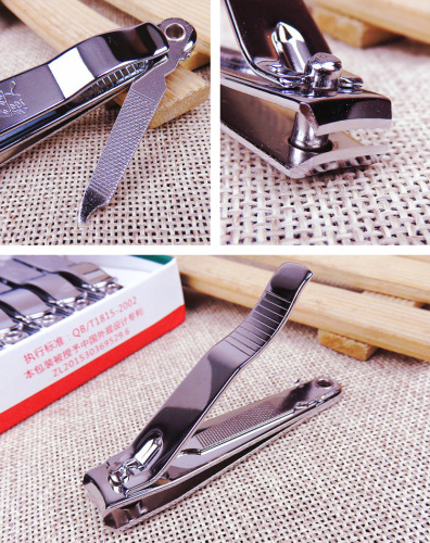 Factory direct sales large stainless steel nail clippers strongman sharp nail clippers 683 flat nail clippers carbon steel