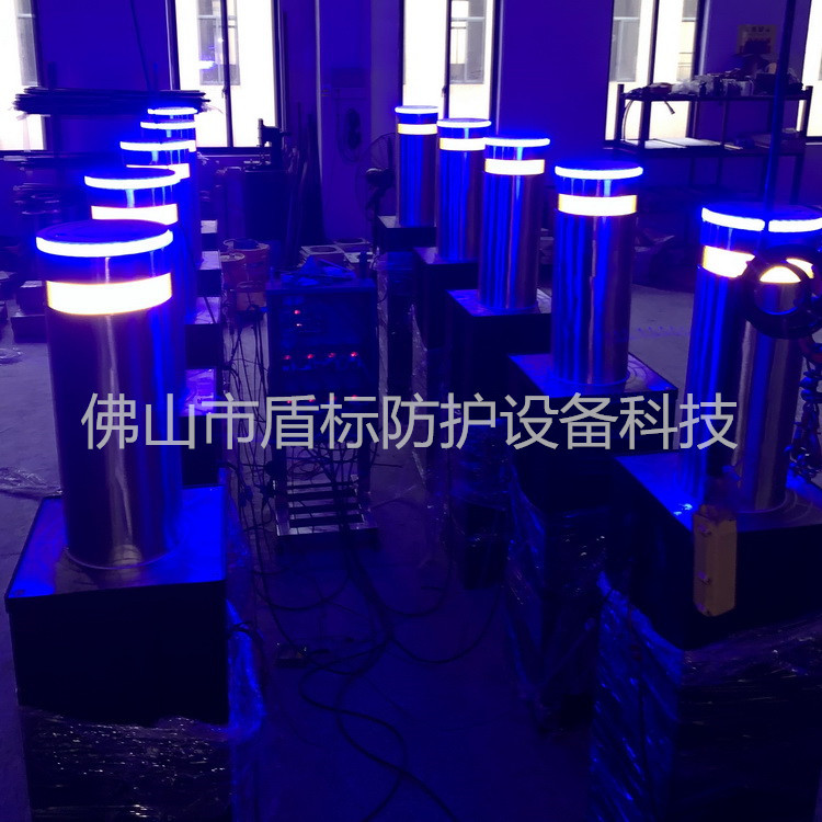 学校大门液压升降车档 不锈钢升缩挡车器 电动隐形地桩可升降路障