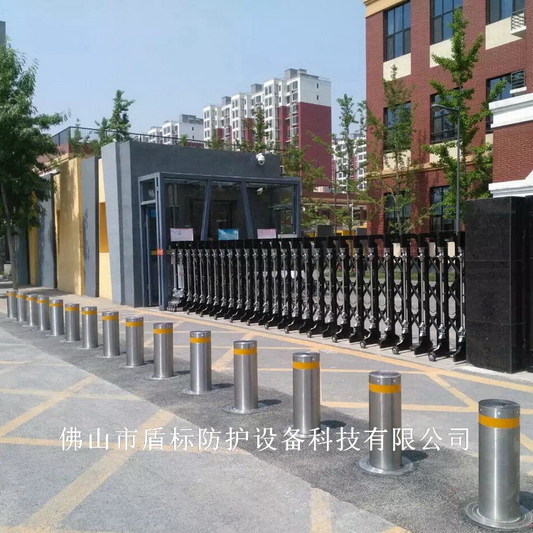 广州监狱大门防恐隐形液压防撞车档路障伸缩止车挡防撞桩阻车路柱