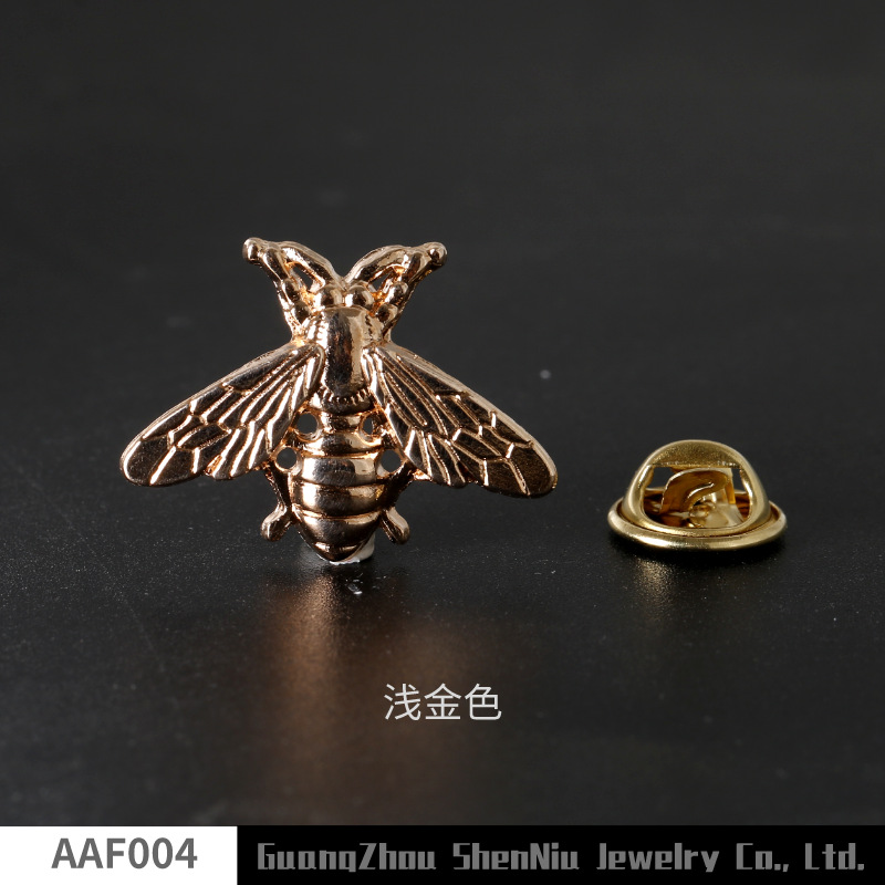 AAF004 Comercio exterior abeja vintage aleación de metal hebilla broche al por mayor/importado insecto pequeño broche