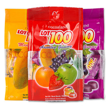 馬來西亞LOT100一百份什果芒果果汁軟糖150g 進口QQ水果喜糖批發