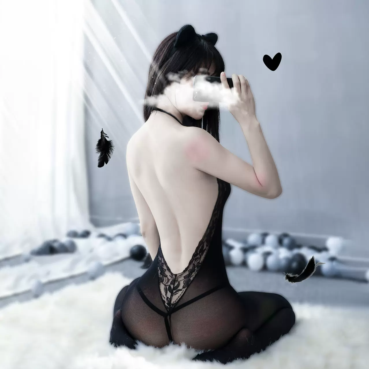 丹奈情趣内衣约会战袍挂脖情趣内衣蕾丝制服诱惑性感连身袜8607