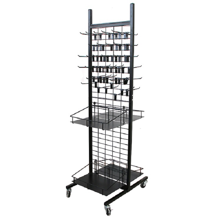 加工生产手机配件展示架电子产品双面促销挂钩架五金陈列架